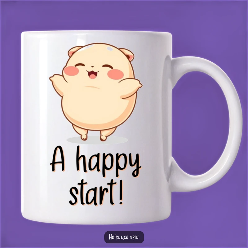 Funny Dumpling Cartwheel Mug: Happy Cartoon Gift for Foodies