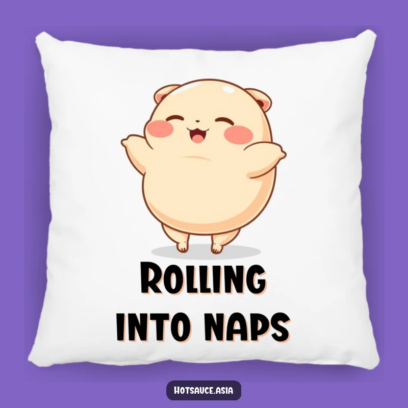 Funny Dumpling Cartwheel Pillow: Cozy Cartoon Cushion, Joyful Gift