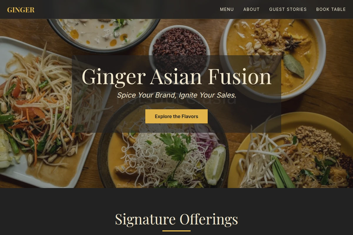 Ginger Asian Fusion Food