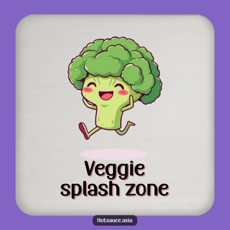 Funny Broccoli Coaster: Delighted Veggie Kicking for Table Protection