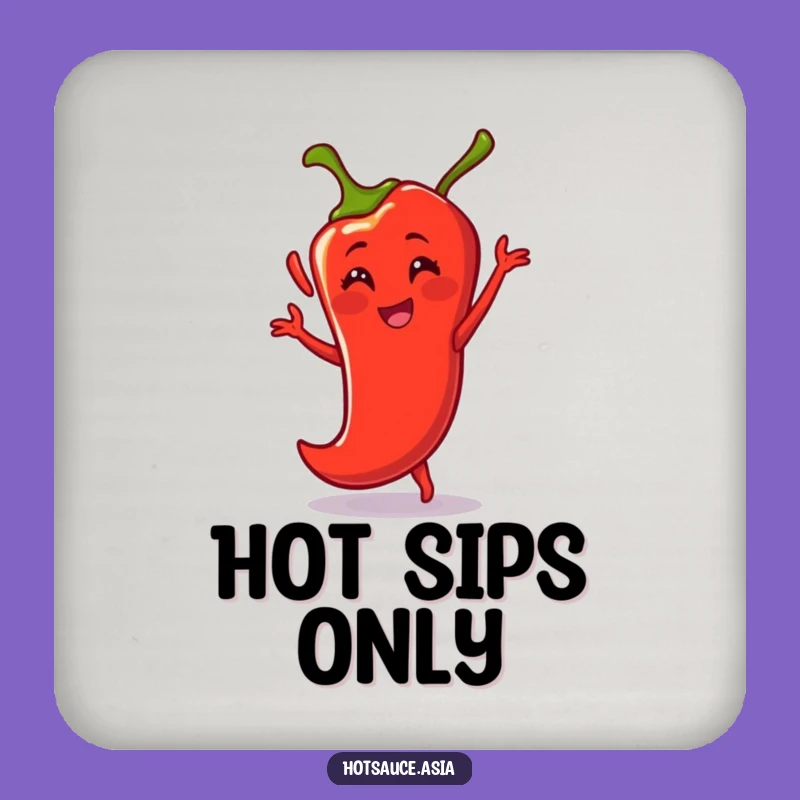 Funny Chili Pepper Coaster: Spicy Cartoon Protector, Humorous Drink Gift