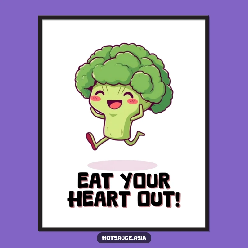 Funny Free Printable Broccoli Wall Art: Kicking Heels Downloadable Decor