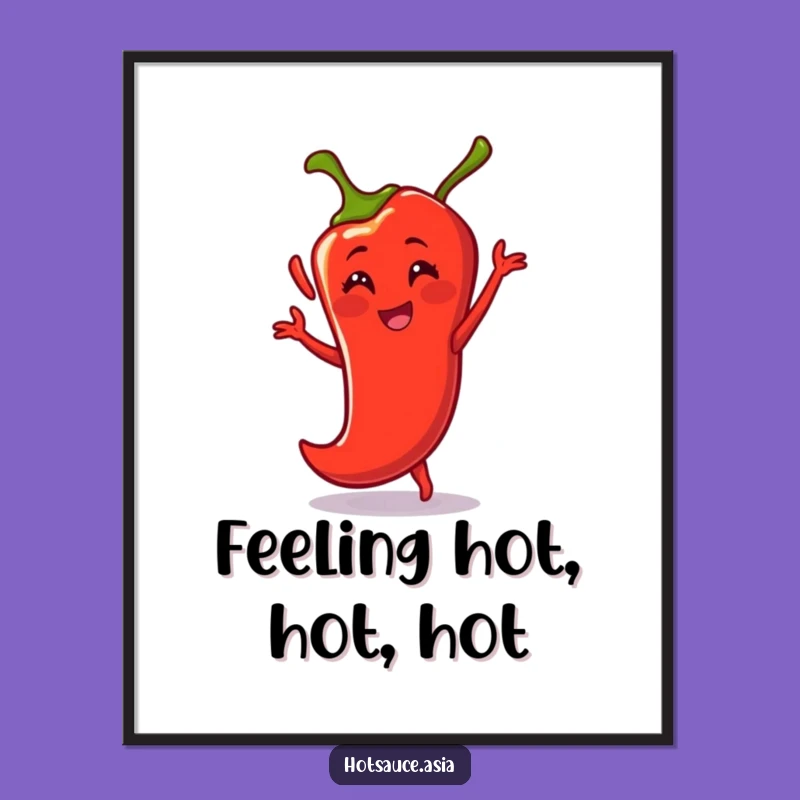 Funny Free Printable Wall Art: Dancing Chili Pepper - Quirky Downloadable Art!