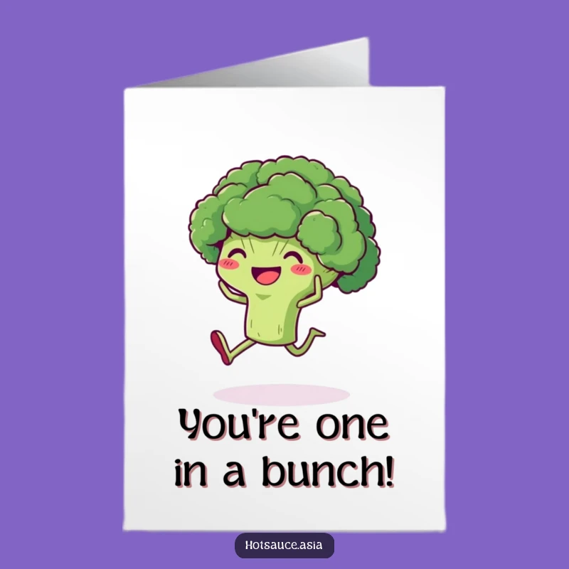 Free Printable Broccoli Congrats Card: Kicking Heels for Your Win Downloadable