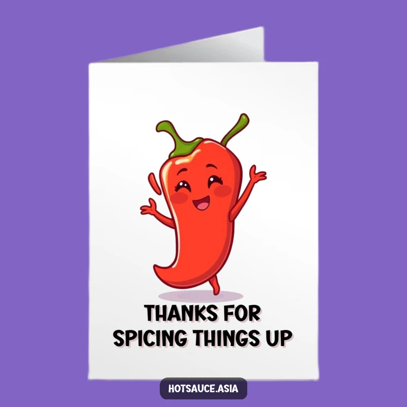 Free Printable Thank You Card: Chili Pepper's Spicy Thanks - Funny Downloadable Appreciation!