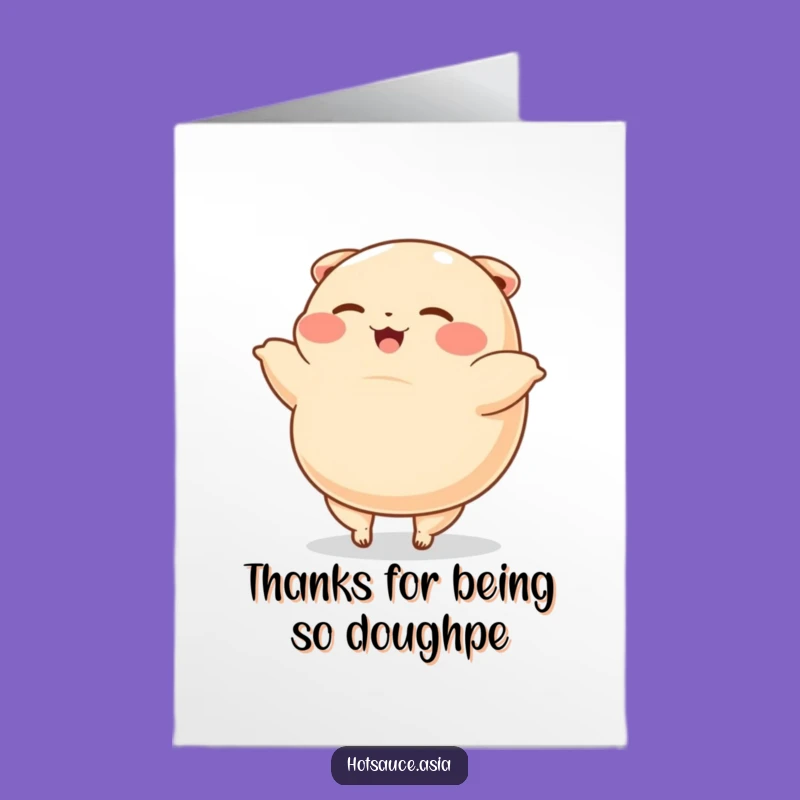 Free Printable Thank You Card: Dumpling's Grateful Flip - Funny Downloadable Appreciation!