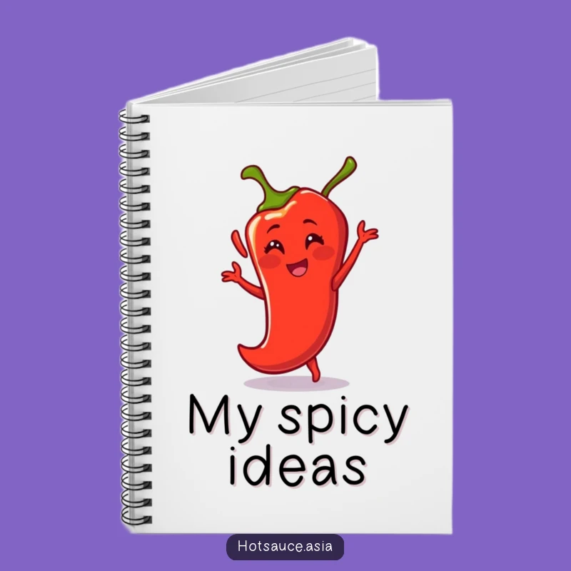 Funny Dancing Chili Pepper Notebook: Witty Cartoon Journal, Energetic Gift