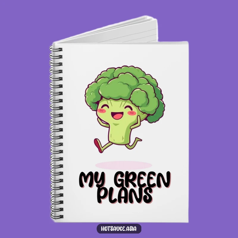 Funny Broccoli Notebook: Delighted Veggie Kicking for Healthy Notes