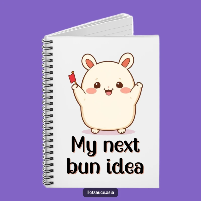 Funny Bao Bun Notebook: Cheerful Waving Bun for Sweet Notes
