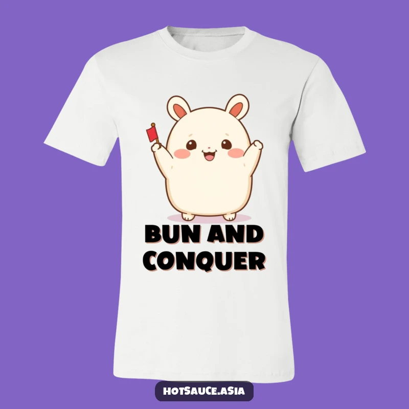 Funny Bao Bun T-Shirt: Cheerful Waving Bun for a Happy Vibe
