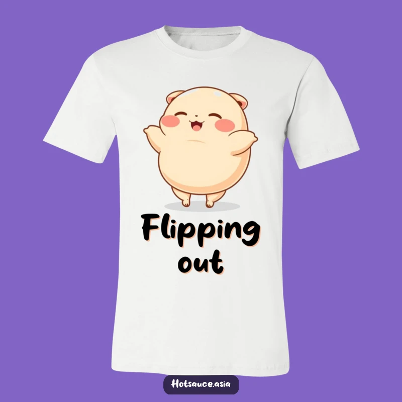 Funny Dumpling Cartwheel T-Shirt: Playful Cartoon Tee, Hilarious Foodie Gift