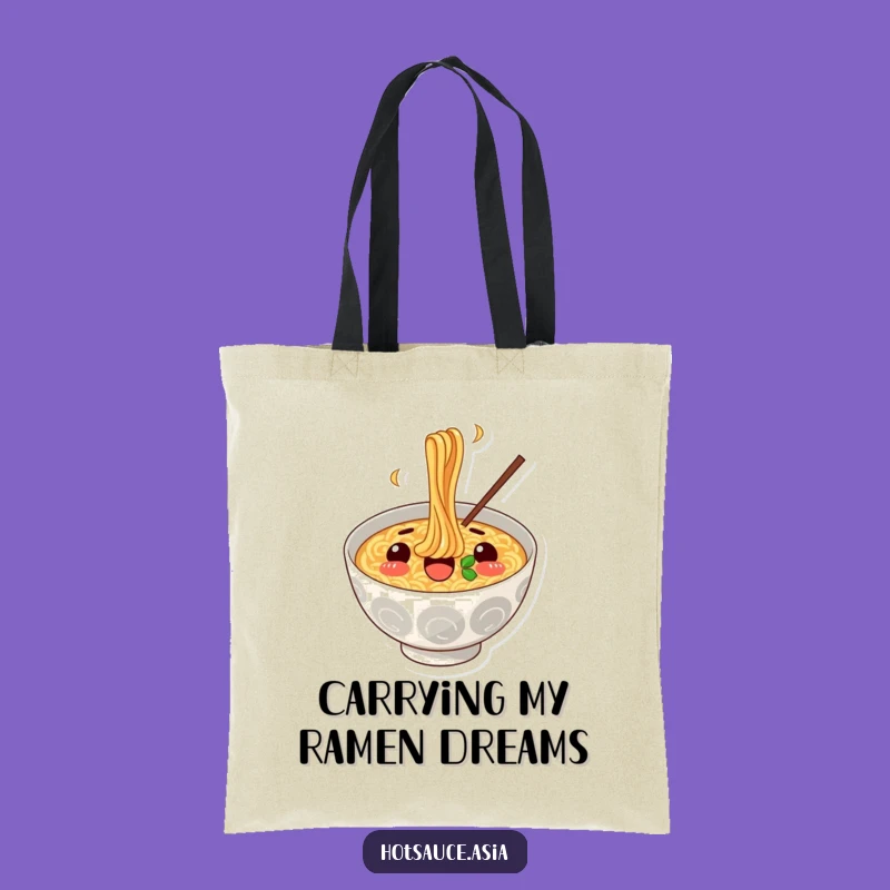 Funny Ramen Surprise Tote Bag: Happy Noodle Lover's Go-To Carryall